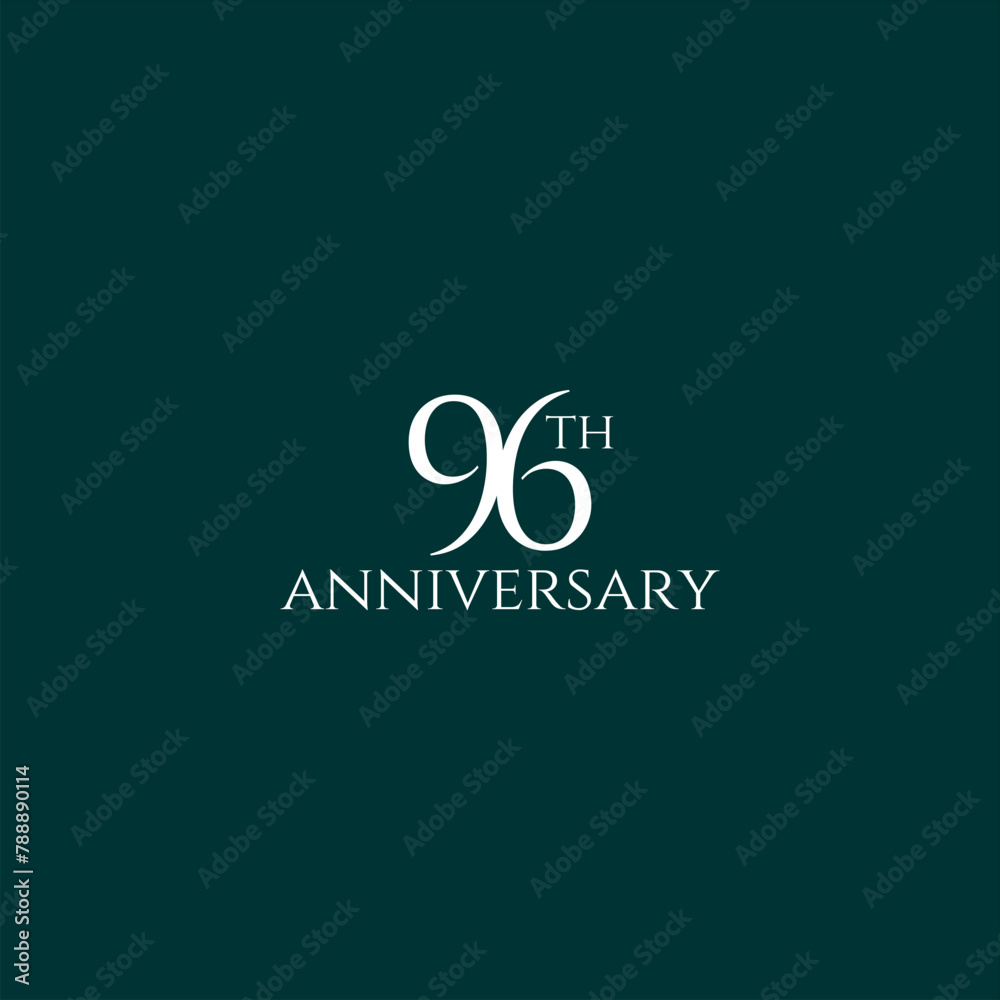 96th logo design, 96th anniversary logo design, vector, symbol, icon