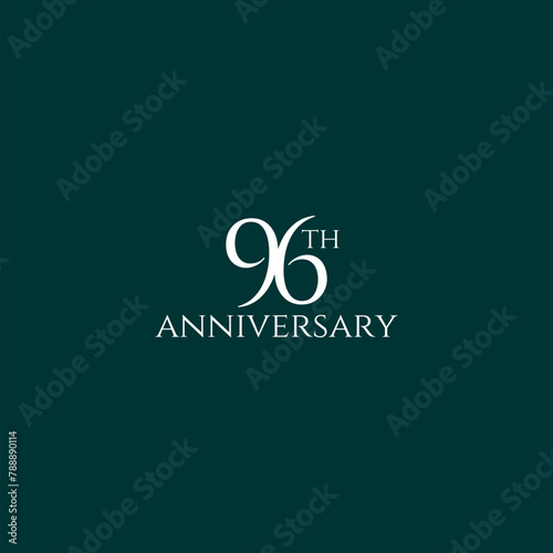 96th logo design, 96th anniversary logo design, vector, symbol, icon