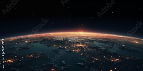 Glowing City Lights: Earth from Space