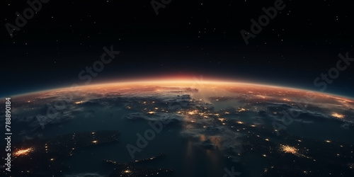 Glowing City Lights: Earth from Space