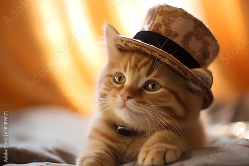 an adorable cute cat 3d rendering