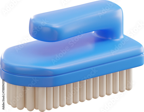 Cleaning Brush for wash 3d Icon