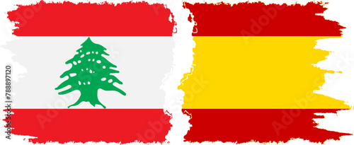 Spain and Lebanon grunge flags connection vector Free Download Spain and Lebanon grunge flags connection vector - GFXLoad