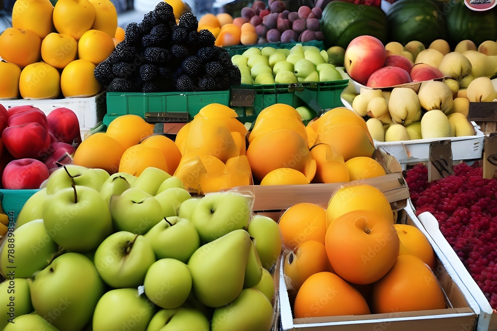 fruits and vegetables at the market fruits and vegetables at the market
