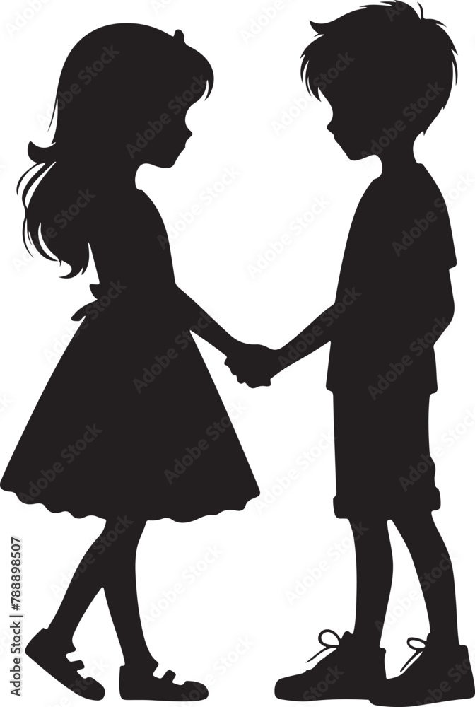 Boy and gril vector image