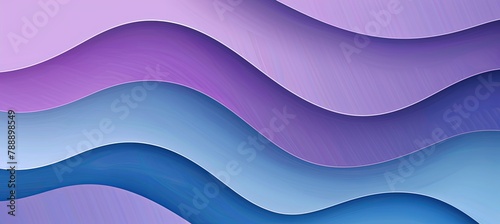 A closeup of a purple and blue liquid wave painting with a violet font