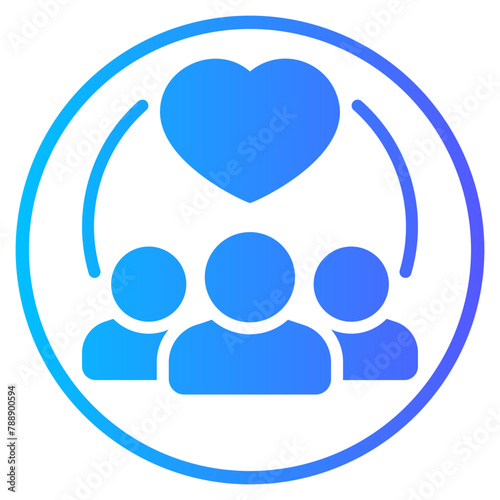 dedication gradient icon