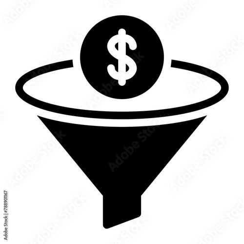 sales funnel glyph icon