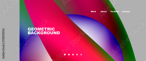 A geometric background featuring a gradient of red, green, and blue colors. This visually stimulating design is perfect for gadget communication device interfaces