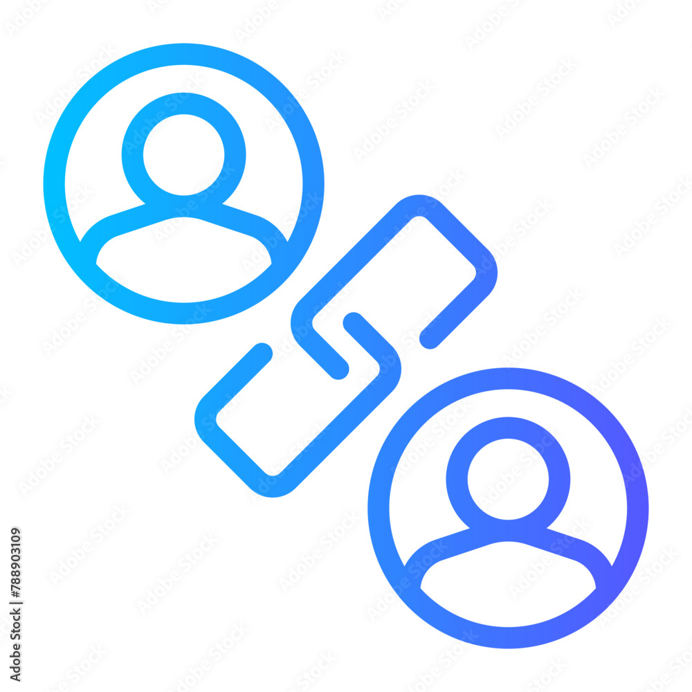 broken link gradient icon broken link gradient icon