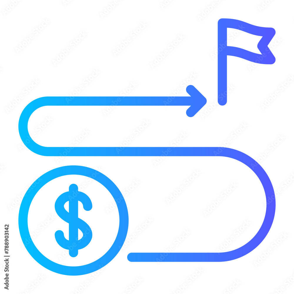 financial success gradient icon financial success gradient icon