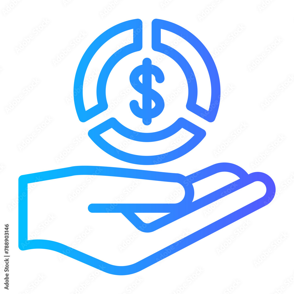 financial analysis gradient icon financial analysis gradient icon