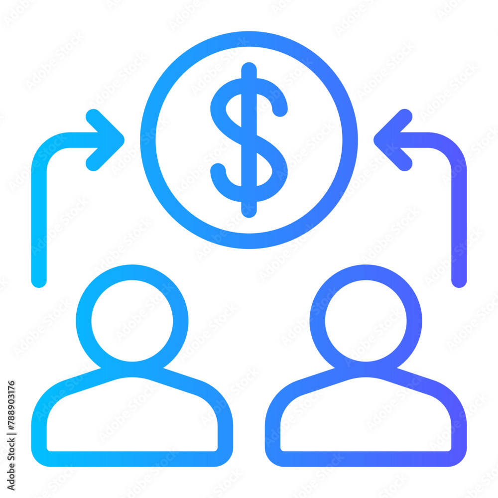 management gradient icon management gradient icon