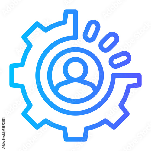 human resource gradient icon