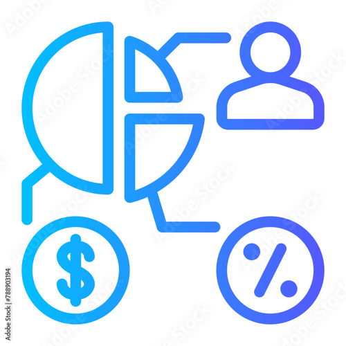 shareholder gradient icon