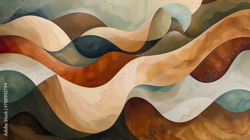 Contemplative Artwork with Subtle Textures and Harmonious Forms