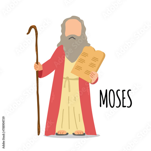 Moses icon clipart avatar logotype isolated vector illustration
