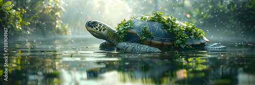 Endangered Hawaiian Green Sea Turtle. World Turtle Day