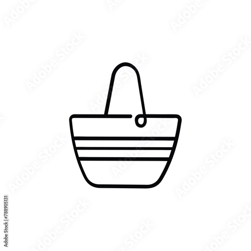 Totebag Line Style Icon Design
