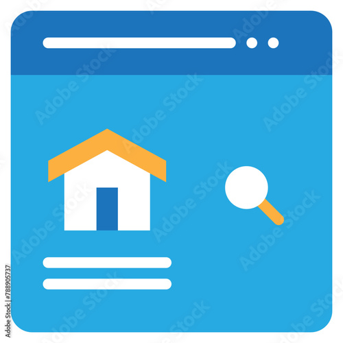 home rent sale search online technology flat style
