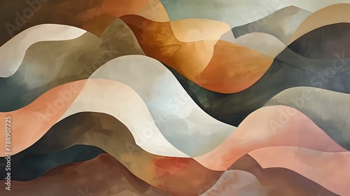 Organic Shapes and Warm Hues in a Sophisticated Color Palette