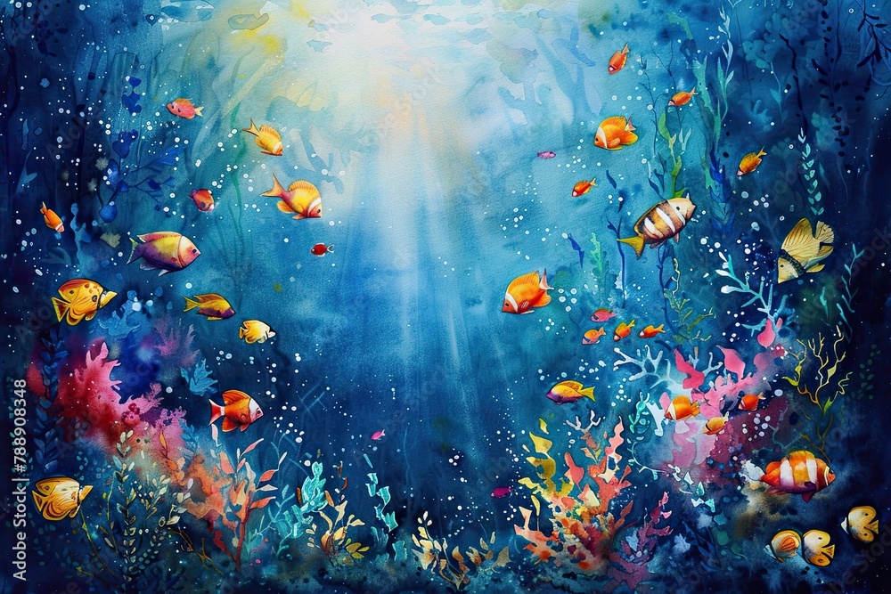 Dance of the sea fantasies: a watercolour look at the underwater world ...