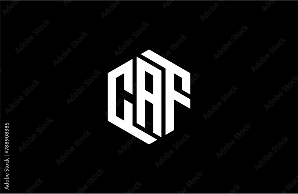 CAF creative letter logo design vector icon illustration CAF creative letter logo design vector icon illustration