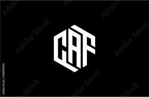 CAF creative letter logo design vector icon illustration