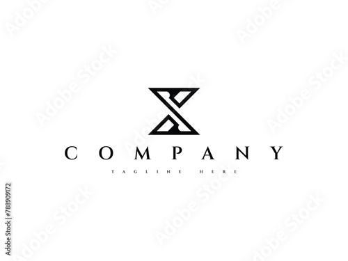 Minimalist hourglass letter Z logo design
