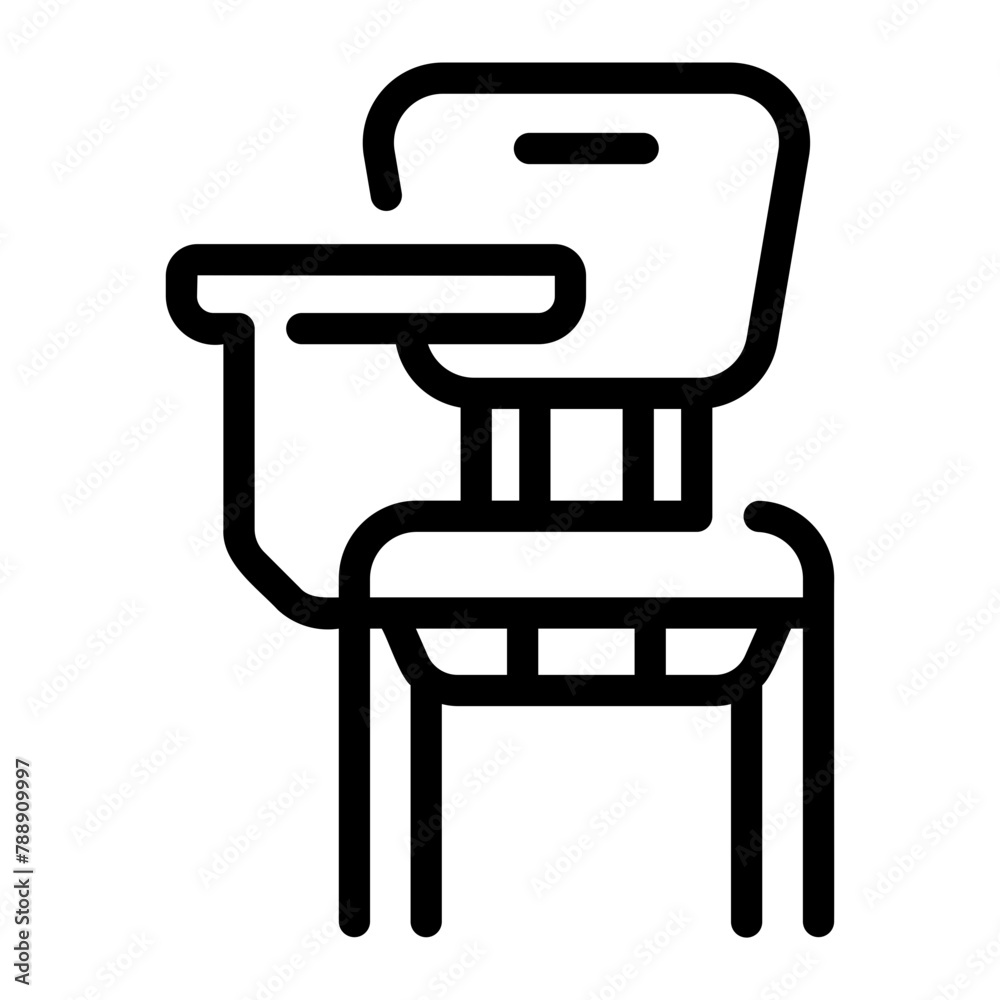 desk chair Line Icon desk chair Line Icon