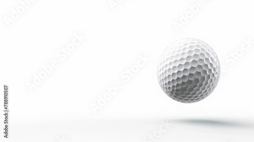 Suspended in White Space: The Silent Flight of a Golf Ball photo