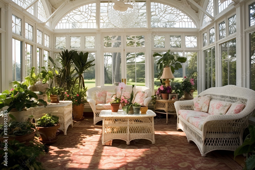 Neo-Victorian Sunroom Designs: Claw-Foot Tables, Tiffany Lamps, and ...