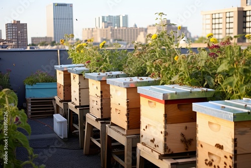 Sustainable Urban Beekeeping Rooftop Garden Ideas for Green Spaces and Urban Ecology © Michael
