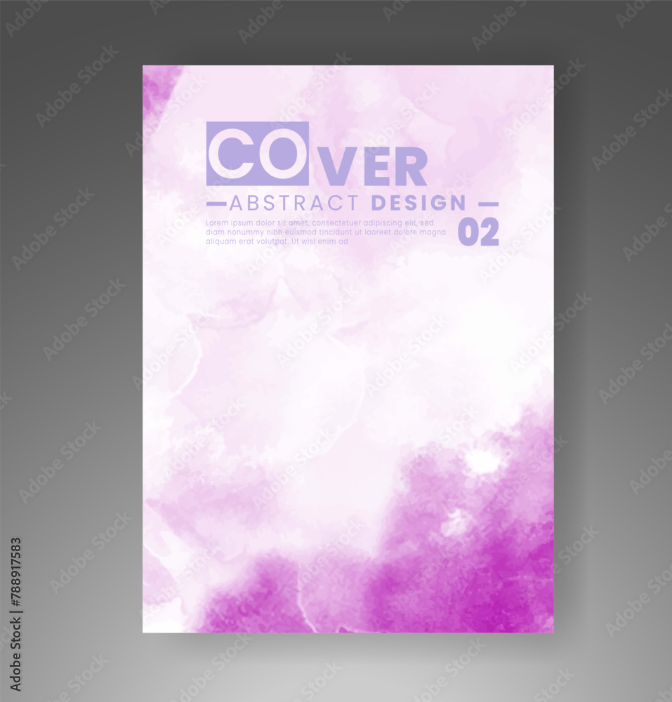 Cards with watercolor background. Design for your cover, date, postcard, banner, logo.