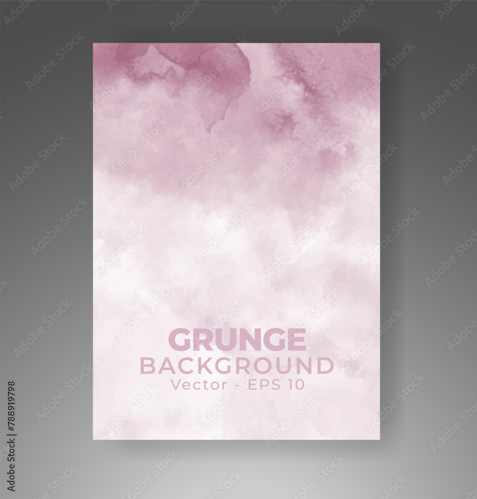 Fototapeta premium Cover template with watercolor background. Design for your cover, date, postcard, banner, logo.