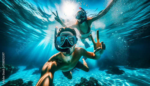 Selfie debajo del mar