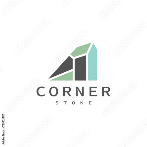 Slika na platnu cornerstone vector icon logo design 3