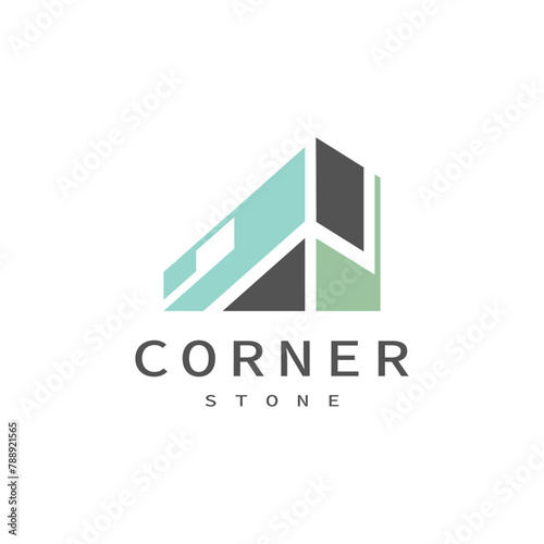 Wall Mural cornerstone vector icon logo design 2