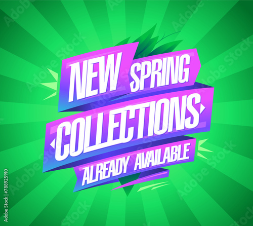 New spring collections already available, vector banner