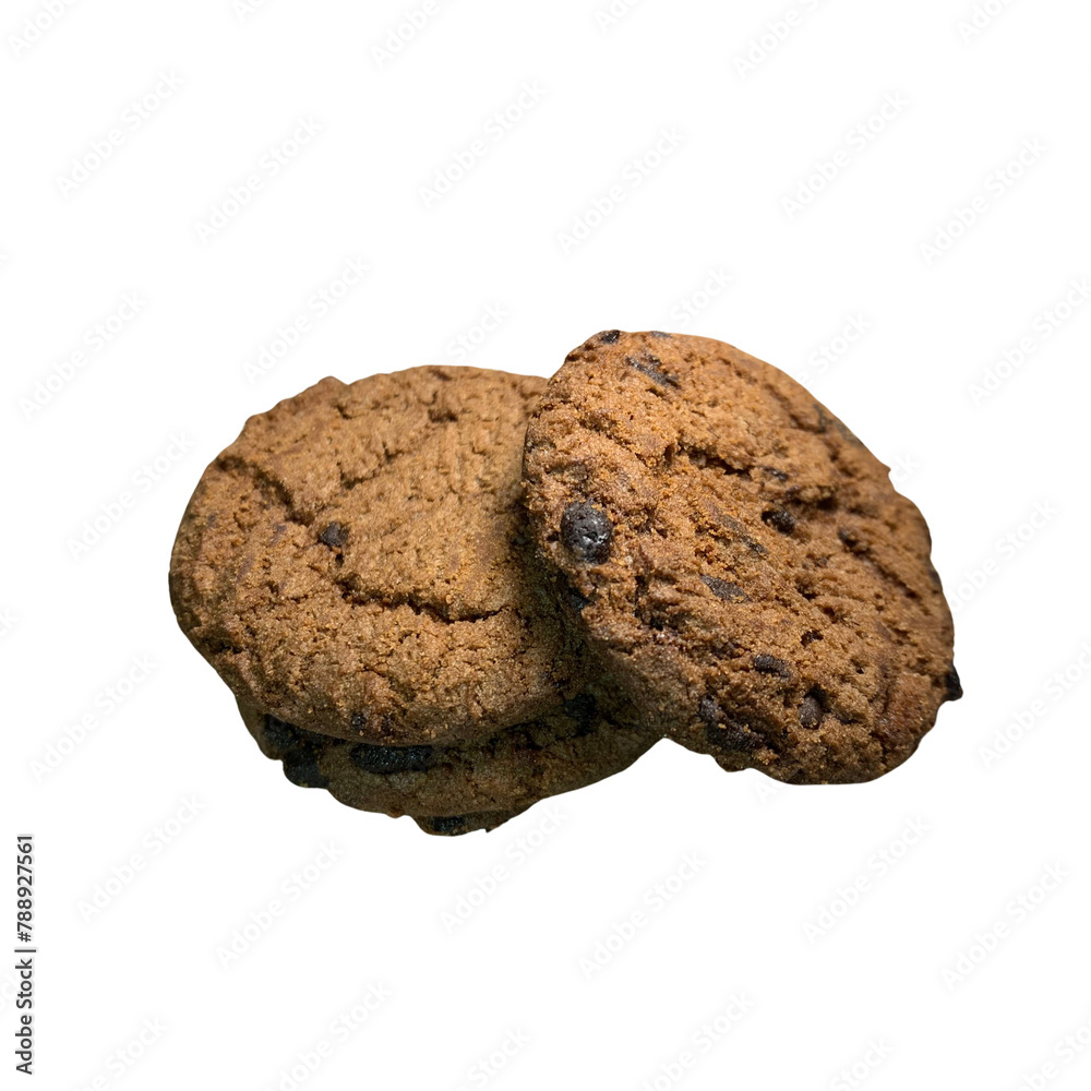 Isolated choco chips cookie