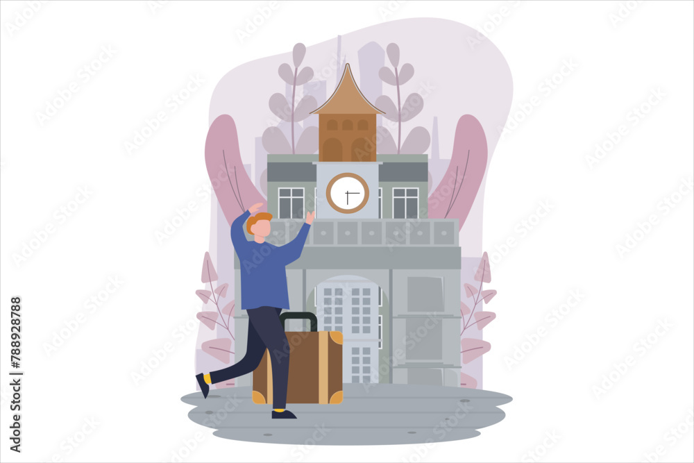 Travel Destination Flat Design Illustration Travel Destination Flat Design Illustration