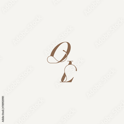 initial monogram logo wedding concept design ideas OL Luxury and Elegant letter