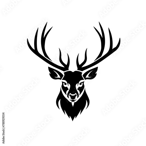 Stylized deer head