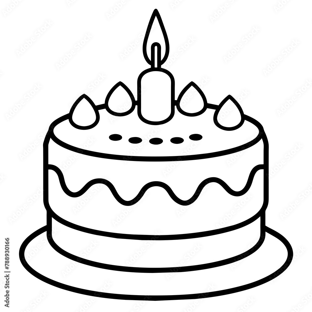 Birthday cake silhouette vector illustration line art
Birthday cake silhouette vector illustration line art