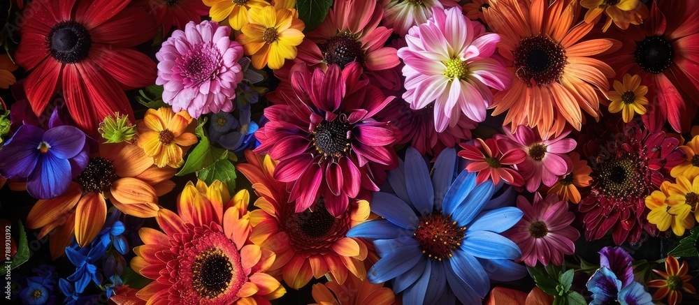 Collection of vibrant seasonal flowers Collection of vibrant seasonal flowers