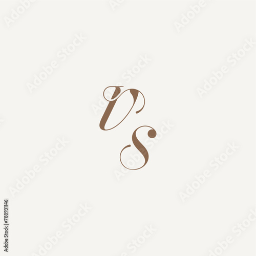 wedding concept design ideas VS initial monogram logo letter Luxury and Elegant