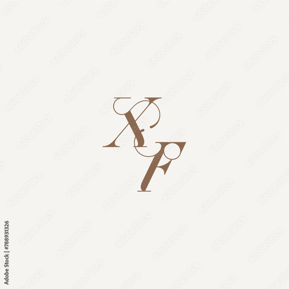 XF letter wedding concept design ideas Luxury and Elegant initial monogram logo XF letter wedding concept design ideas Luxury and Elegant initial monogram logo