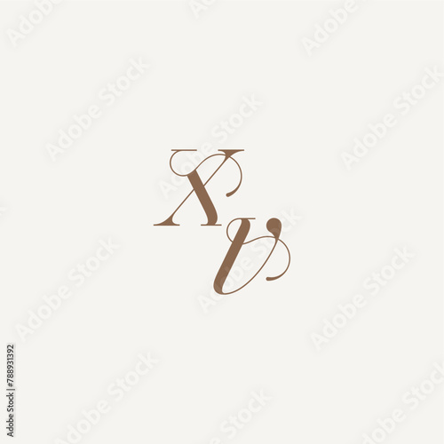 XV letter wedding concept design ideas Luxury and Elegant initial monogram logo