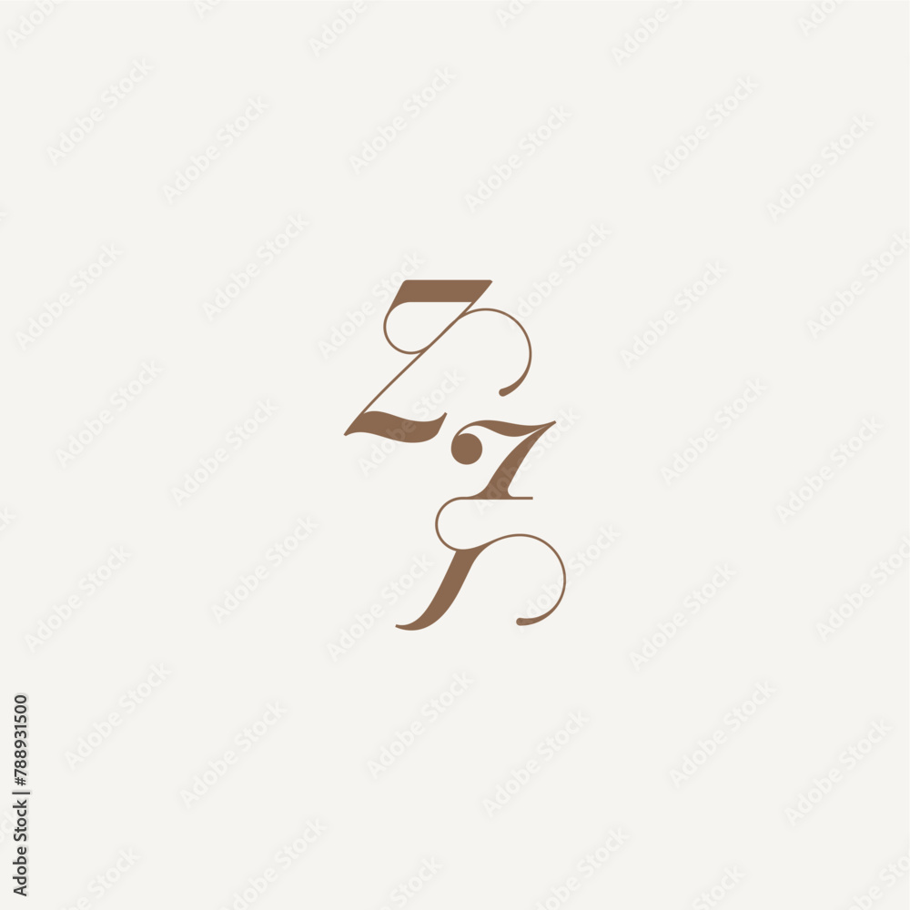 ZJ letter wedding concept design ideas Luxury and Elegant initial monogram logo ZJ letter wedding concept design ideas Luxury and Elegant initial monogram logo