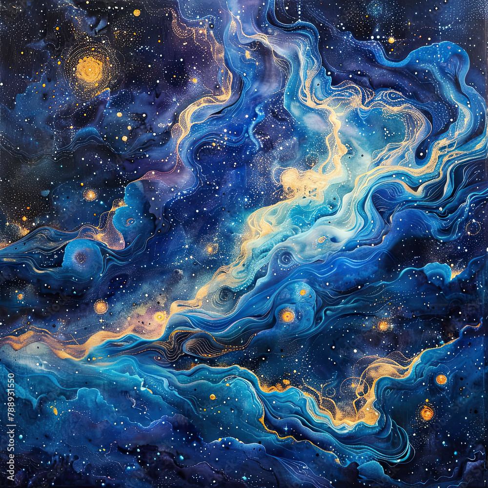 Starry Splendor: A Celestial Symphony of Artistic Space